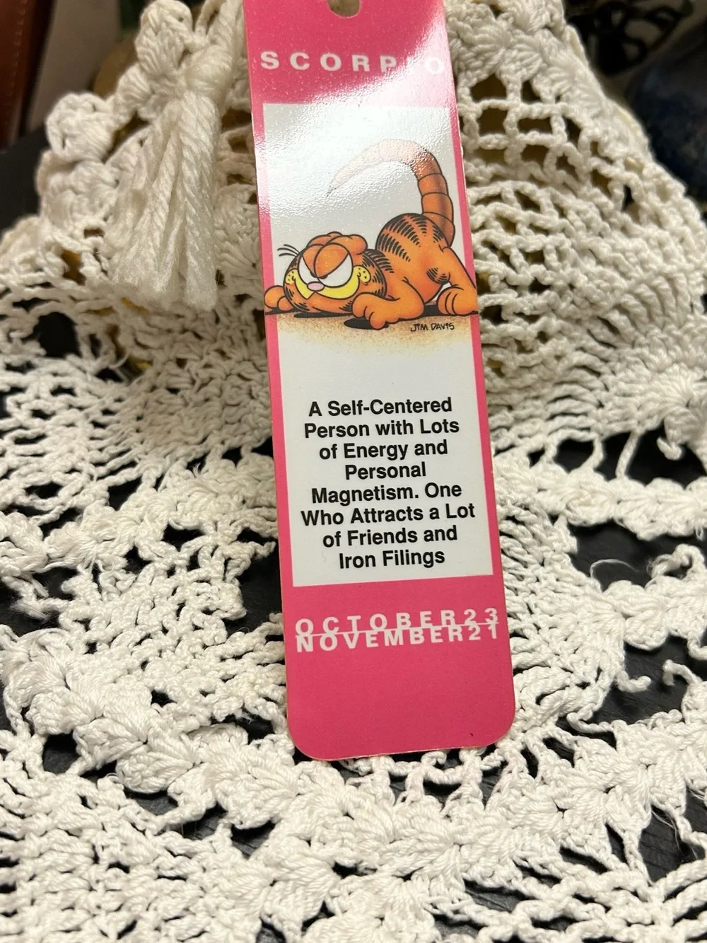 Scorpio Pink Cat Bookmark - Official Design